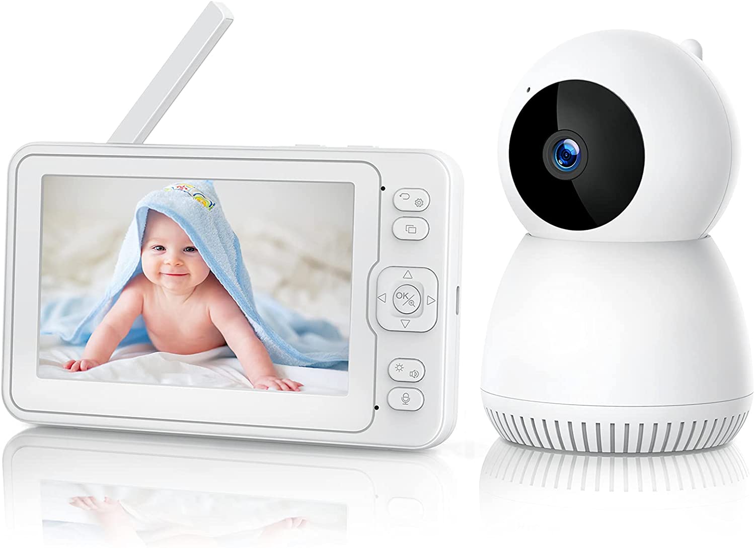 Campark BM50 Video Baby Monitor,5”LCD Screen 1080P Baby Monitor