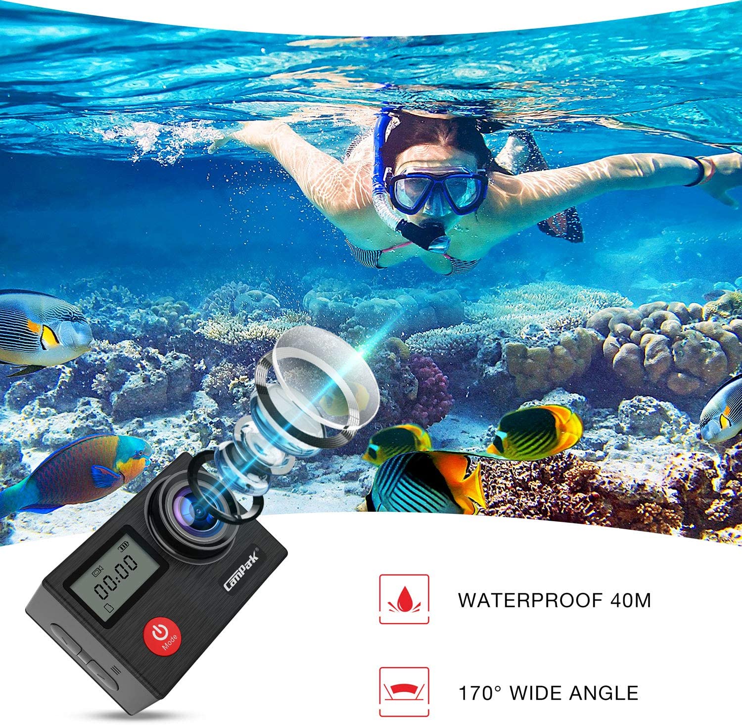 Campark X20C Diving Action Camera