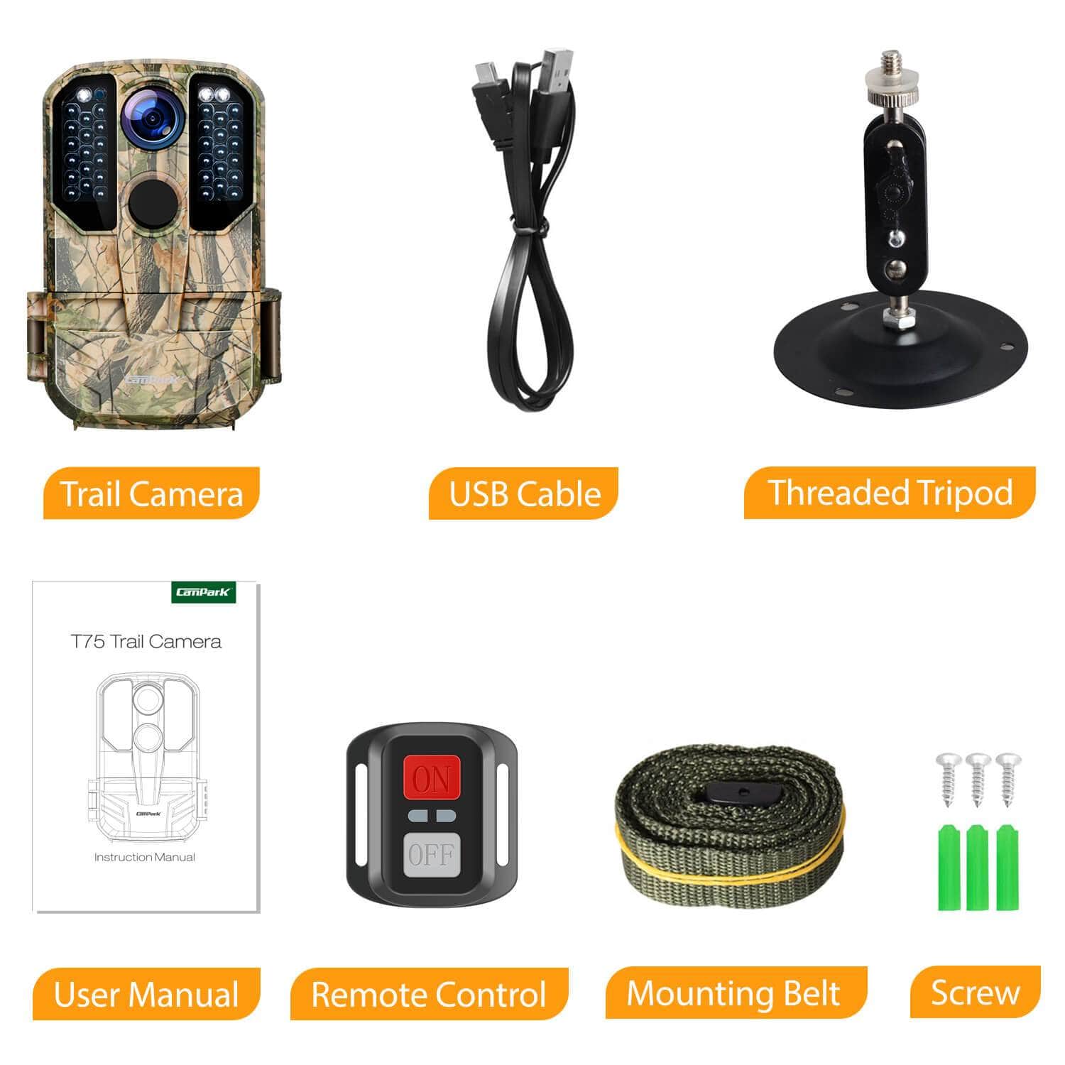 Campark T75 Trail Camera package