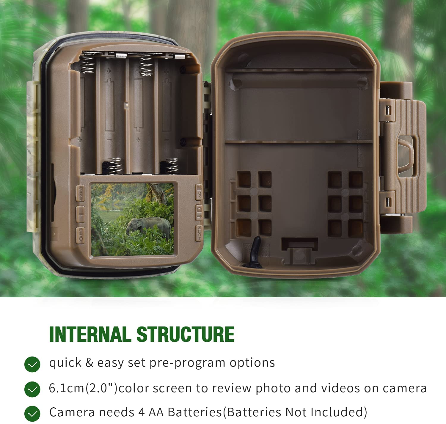 Campark T20 Mini Trail Camera-16MP 1080P HD Trail Game Caméra étanche
