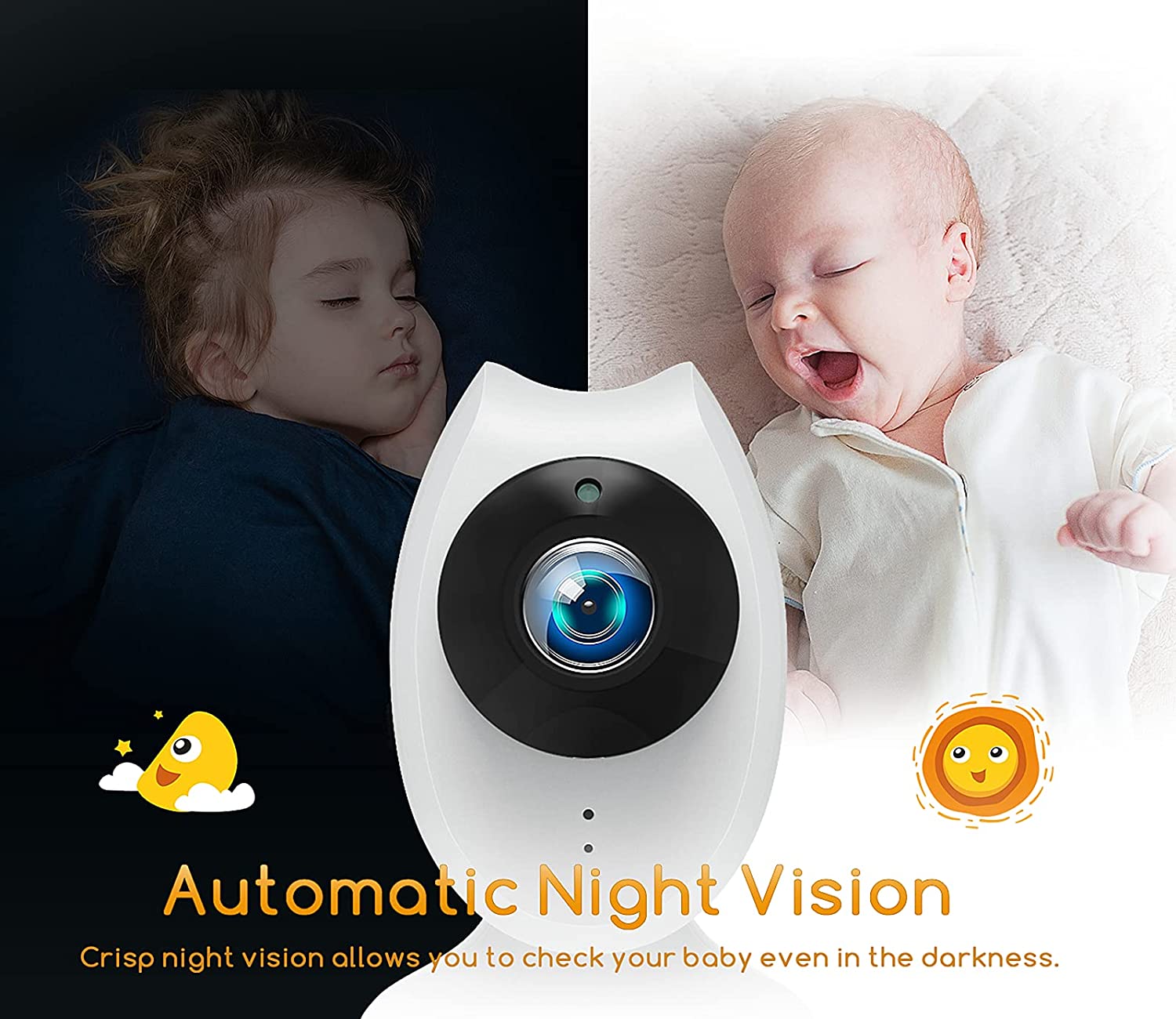 Campark BM41 Baby camera's day vision and night vision