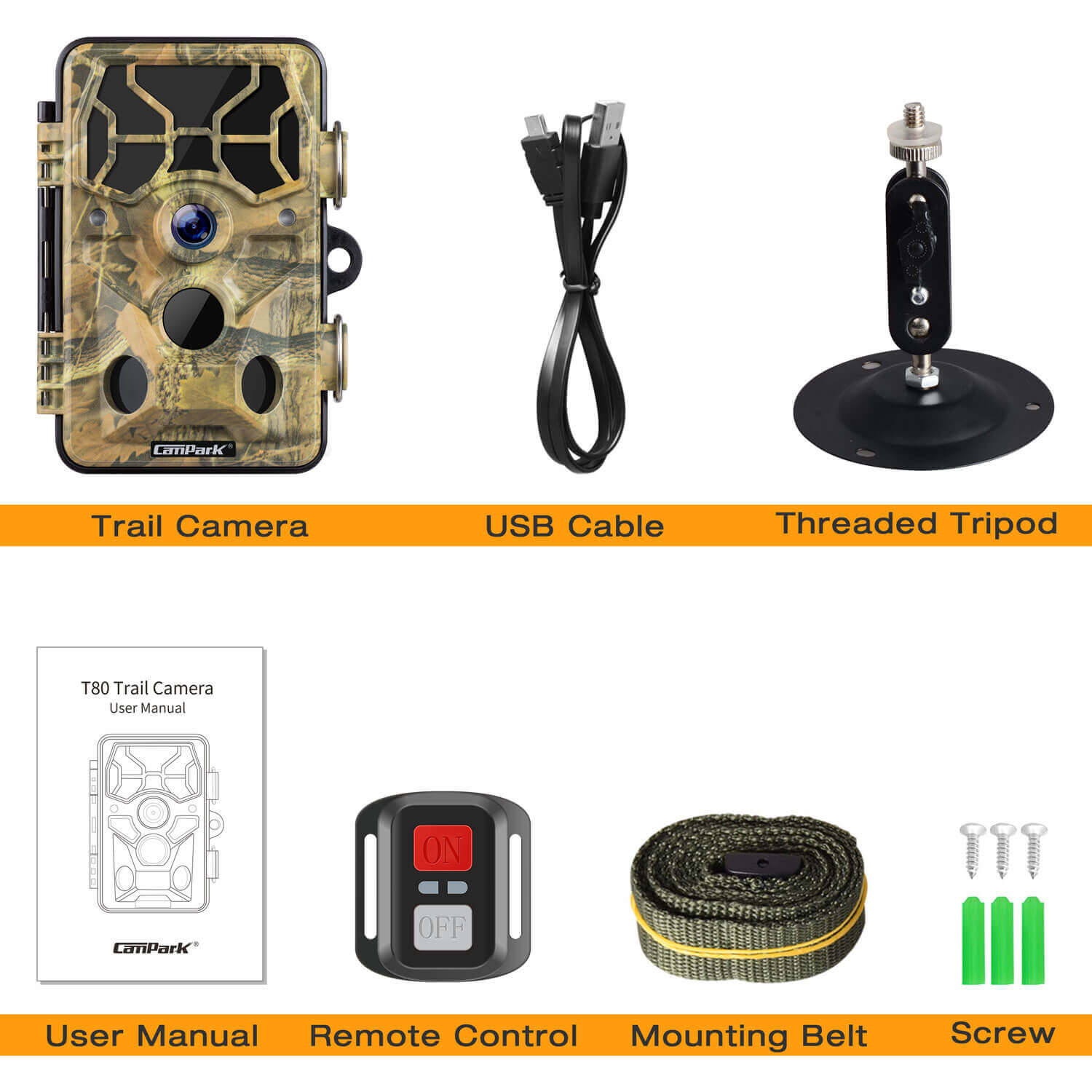 Campark T80 Trail Camera-WiFi 24MP 1296P Hunting Game Camera(Out of stock in Europe)