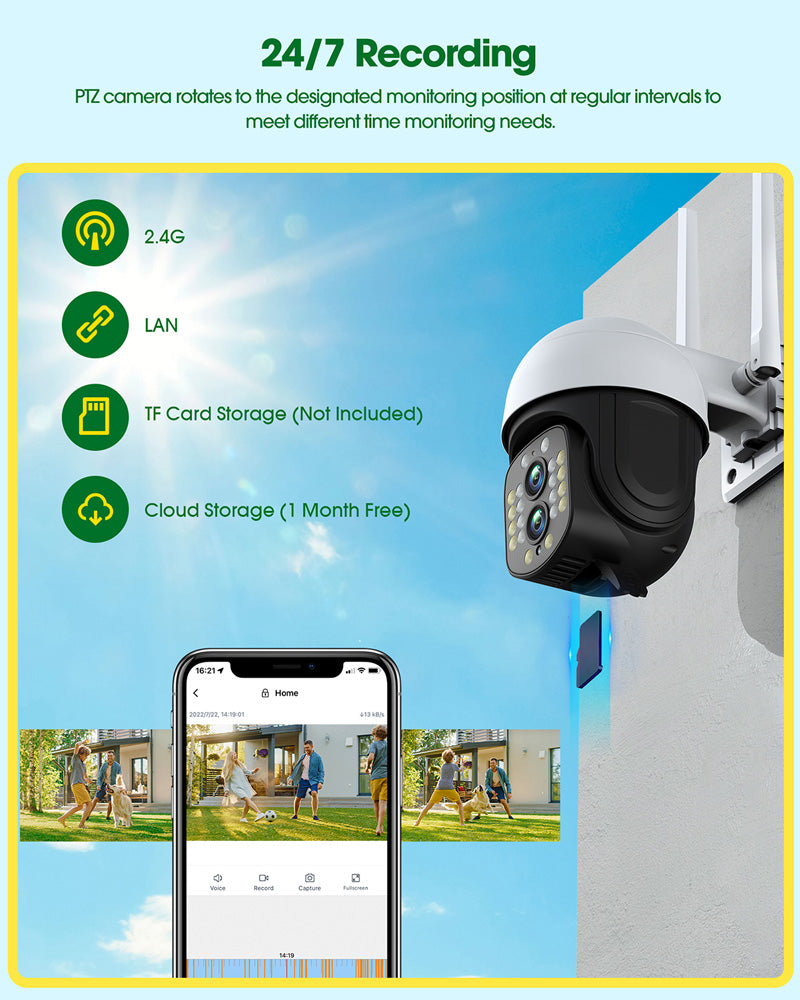 Campark SC09 4MP Wireless 10x Hybrid Zoom 360° PTZ Outdoor Security Camera （Only Available in Europe）