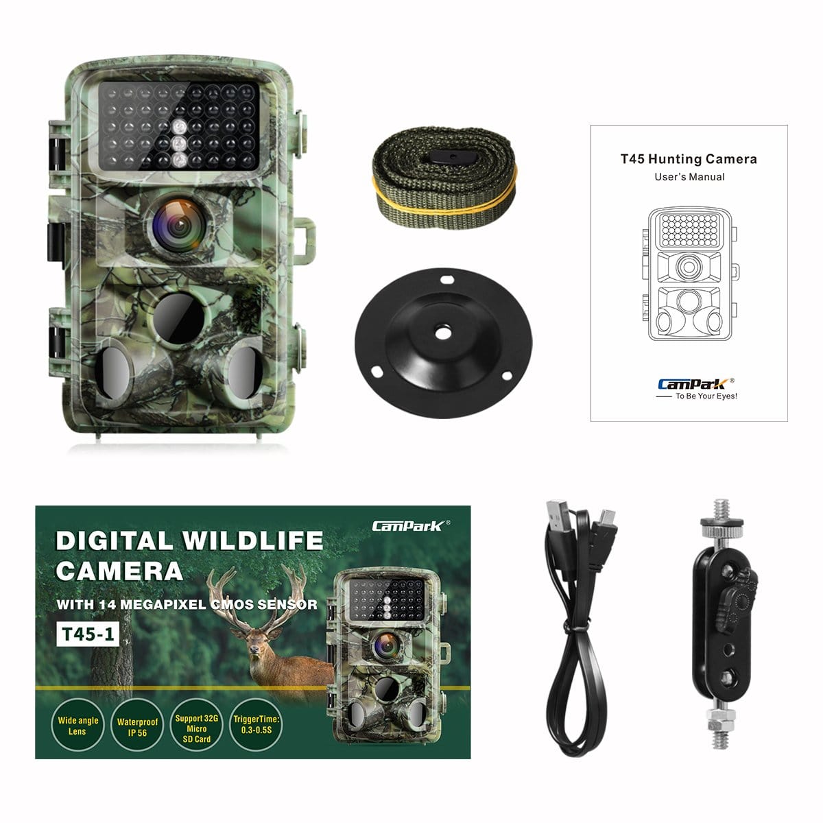 Trail Cameras Campark T45 Hunting Camera Wide Angle Campark T45a