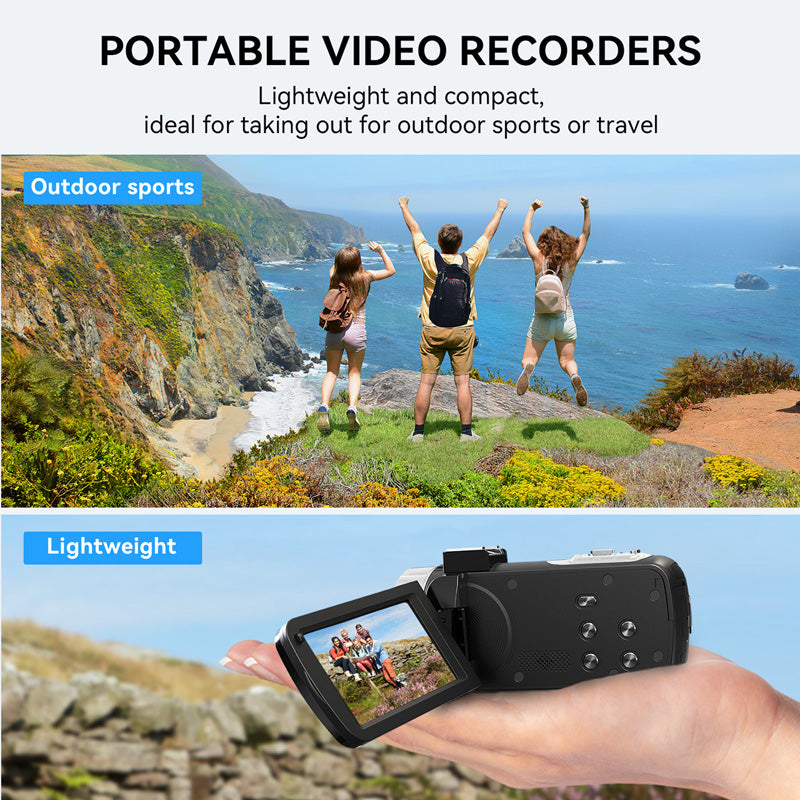 Campark AC08 3'' 4K 16 X Zoom Wifi Camcorder Videokamera mit Mikrofon