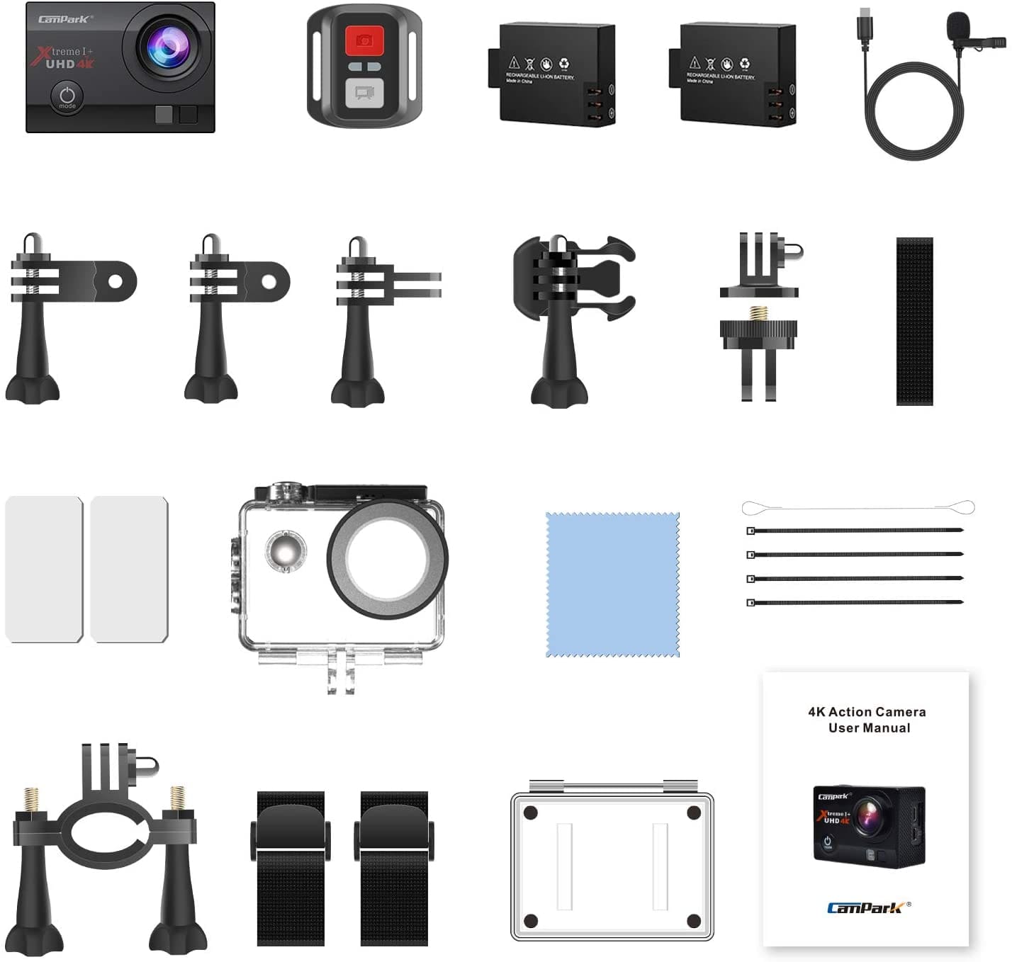Campark ACT74A Action Camera package