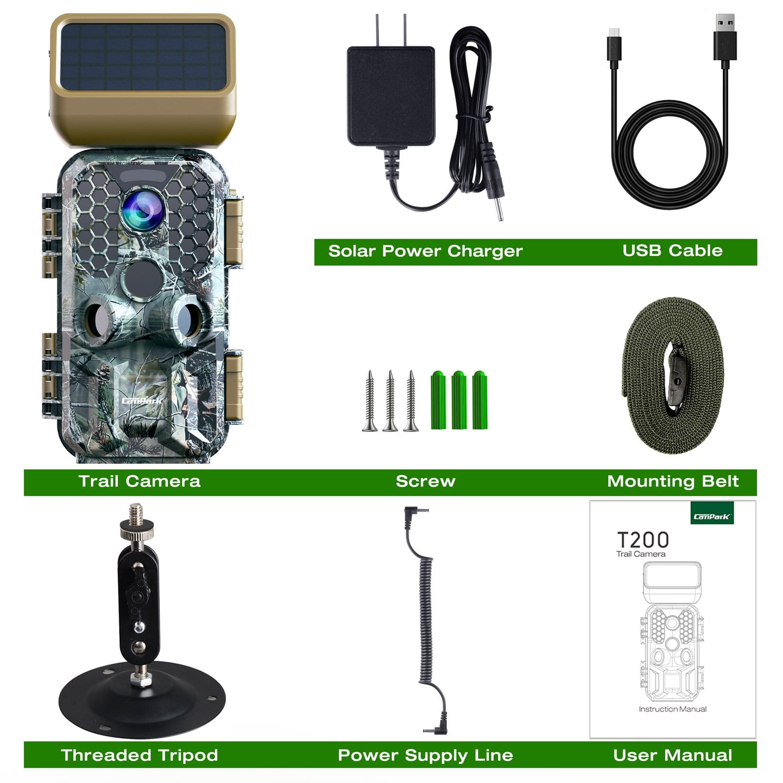 Campark T200 Trail Camera package