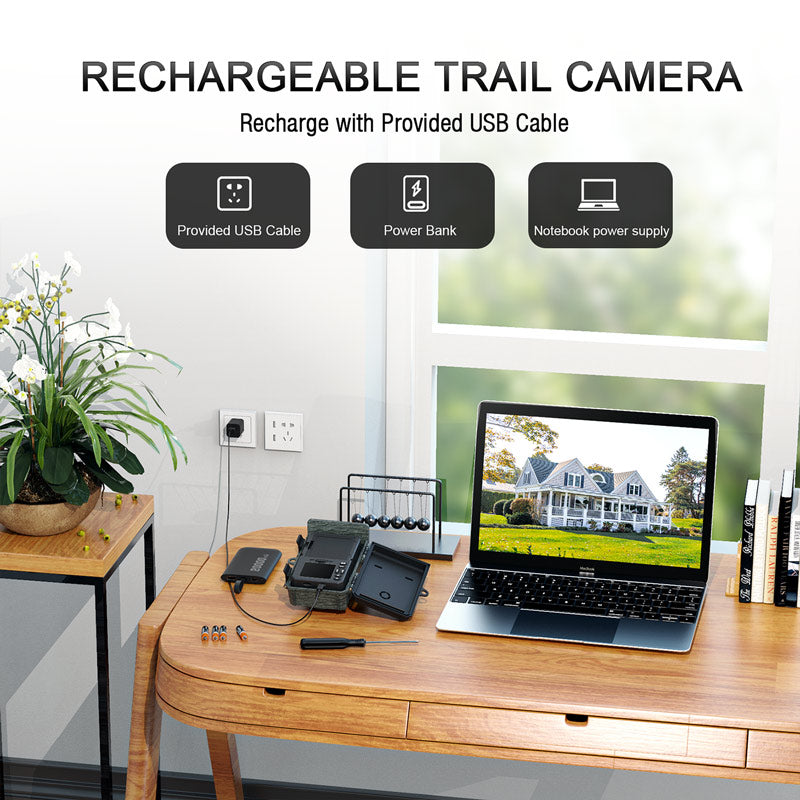 Campark T150 2K 30MP Solar Powered WiFi Bluetooth Trail Camera