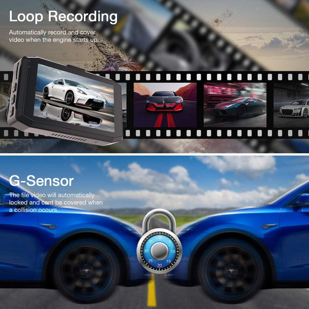 Campark DC20 Dash Cam supports loop recording & G-Sensor