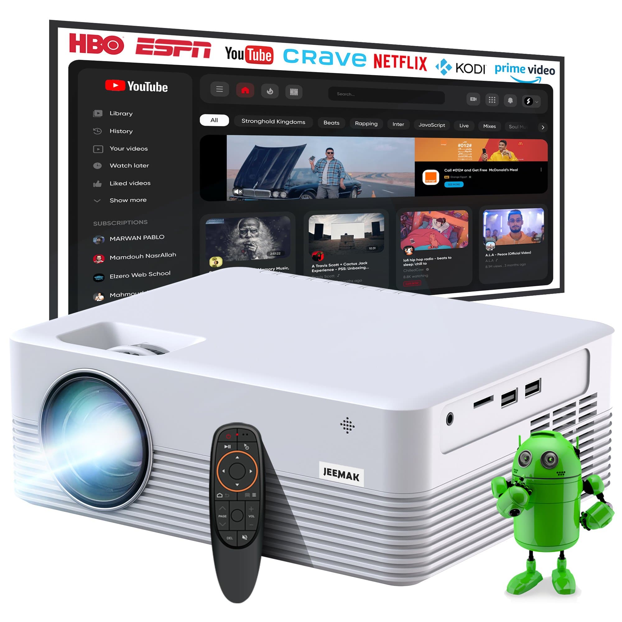 Mini Proiettore 1080P Proiettore di Film FHD Videoproiettore a LED Proiettore da Esterno Portatile Compatibile con TV Stick, HDMI, VGA, TF, AV, USB, iOS e Android(Giallo Mini Proiettore 1080P Proiettore di Film FHD Videoproiettore a LED Proiettore da Esterno Portatile Compatibile con TV Stick, HDMI, VGA, TF, AV, USB, iOS e Android(Giallo