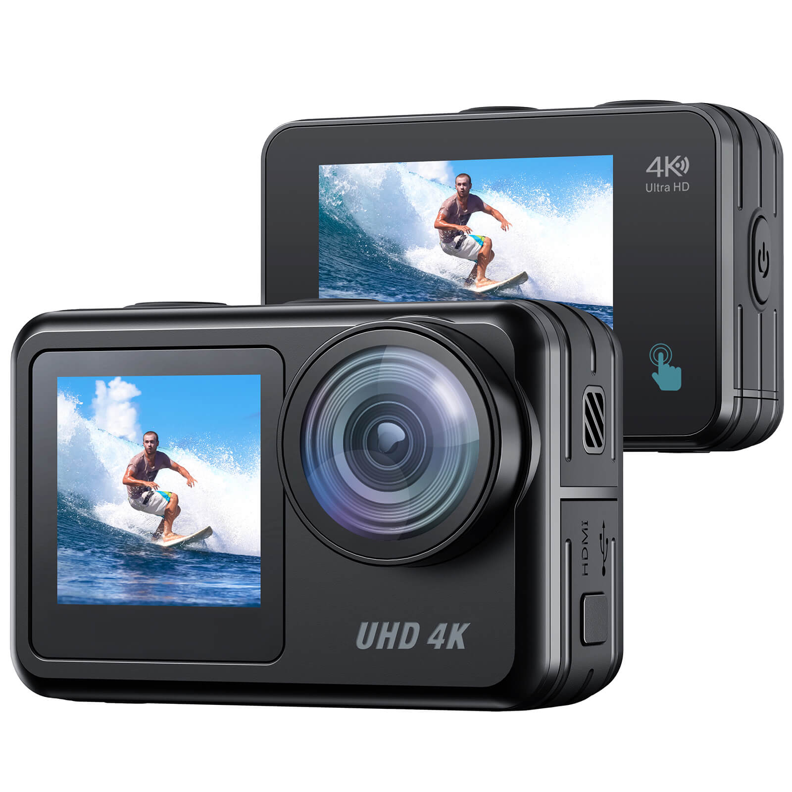 Campark V40/AC02 4K/30FPS WiFi Dual Screen Action Camera 20MP Touch Screen  40M Waterproof Camera（Out of stock in Europe）