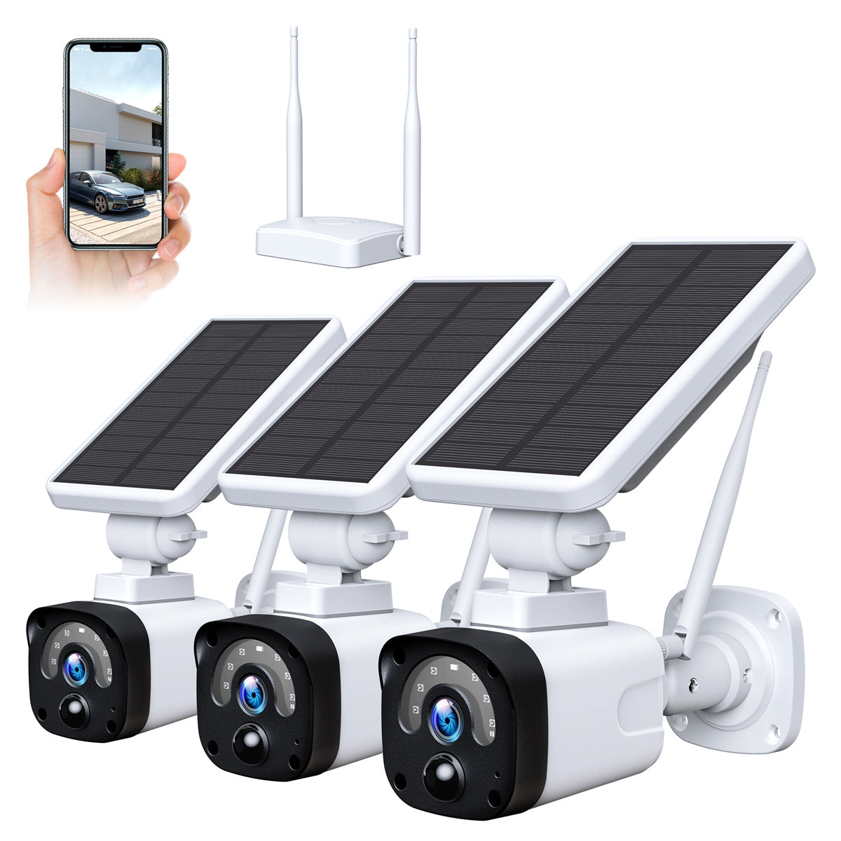 Campark W602 3MP Wireless WiFi Outdoor Solar Security Camera System