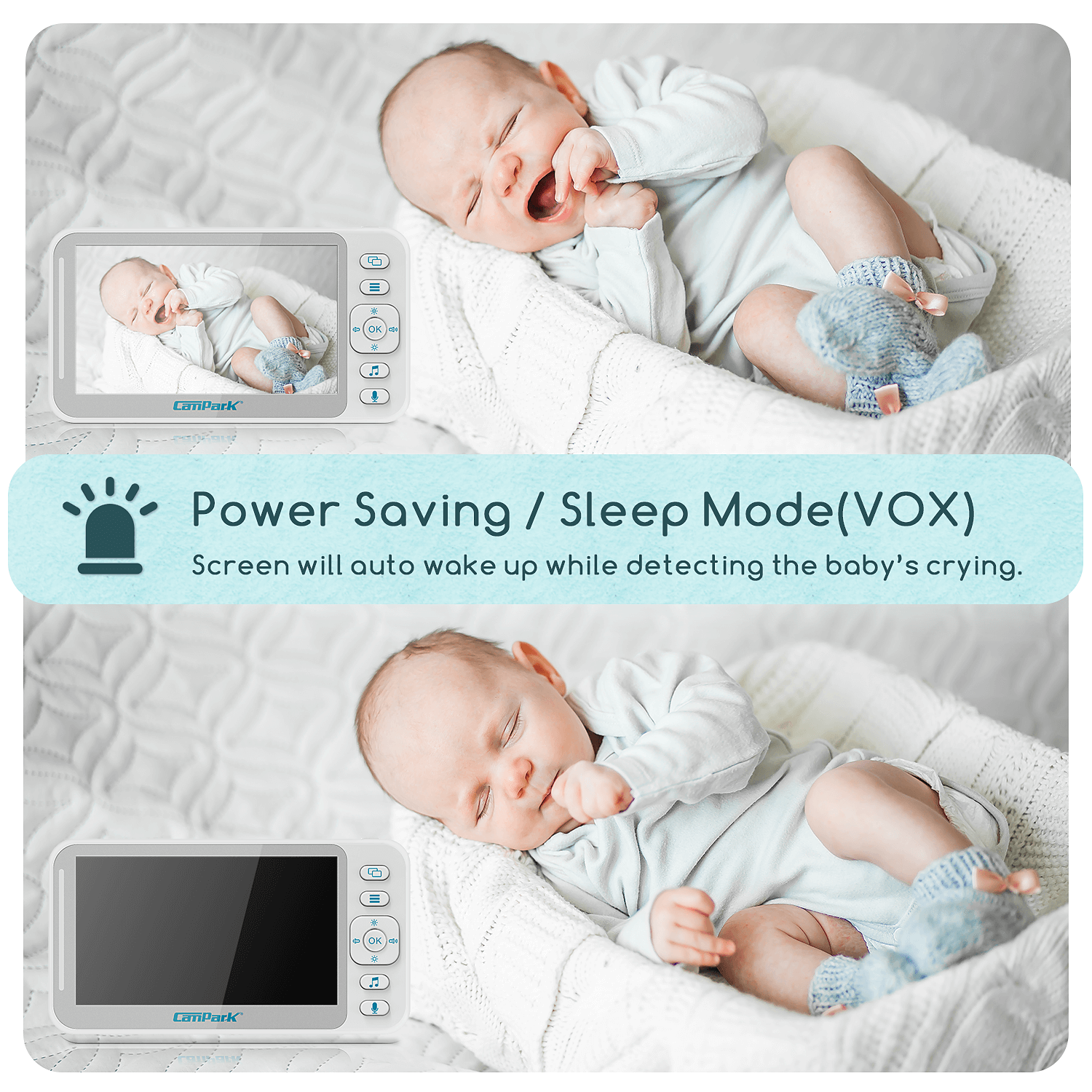 Campark BM40 Smart Night Vision 4.3 inch Split Screen Video Baby Campark BM40 Smart Night Vision 4.3 inch Split Screen Video Baby